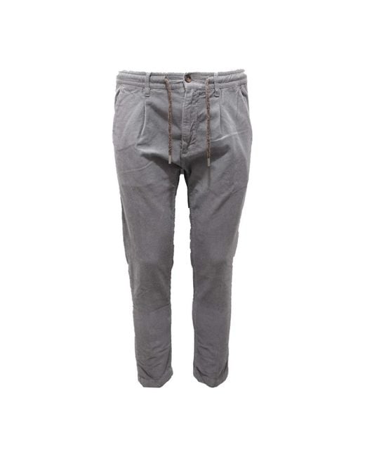 Cruna Gray Slim-Fit Trousers for men
