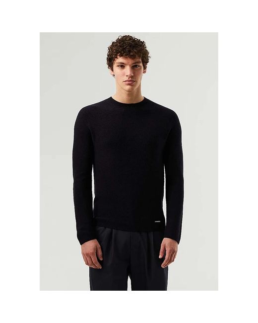 ALPHATAURI Blue Round-Neck Knitwear for men