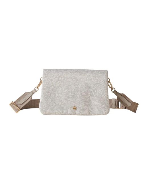 Borbonese White Crossbody Mini