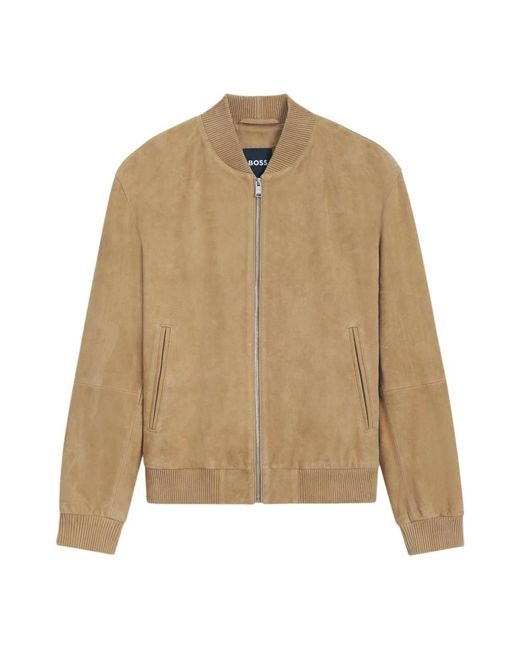HUGO H Muller Suede Jacket in het Natural voor heren
