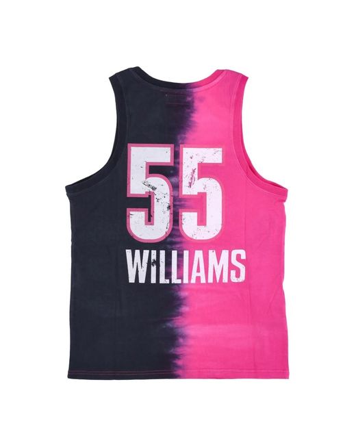 Mitchell & Ness Fitness ,Veelkleurig ,Katoen Miami Heat Tie Dye Tank Top in het Pink voor heren