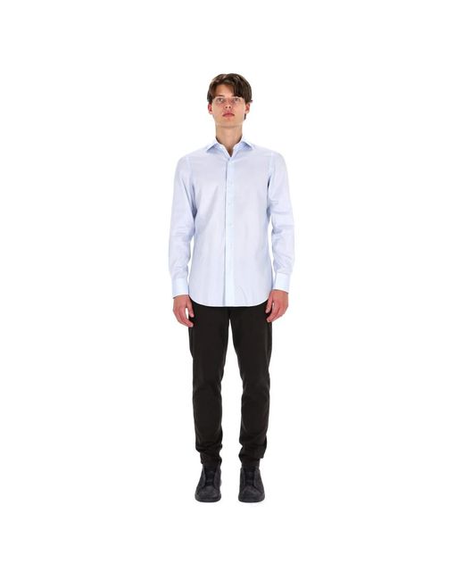Finamore 1925 Blue Formal Shirts for men