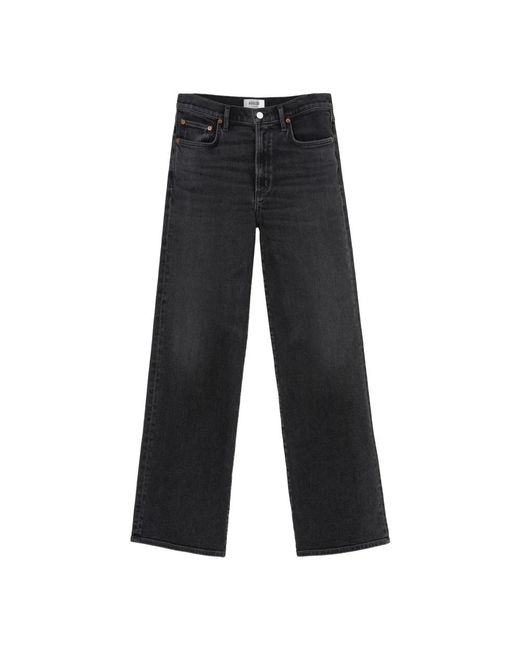 Agolde Gray Straight Jeans