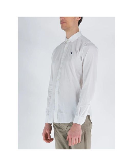 U.S. POLO ASSN. White Formal Shirts for men