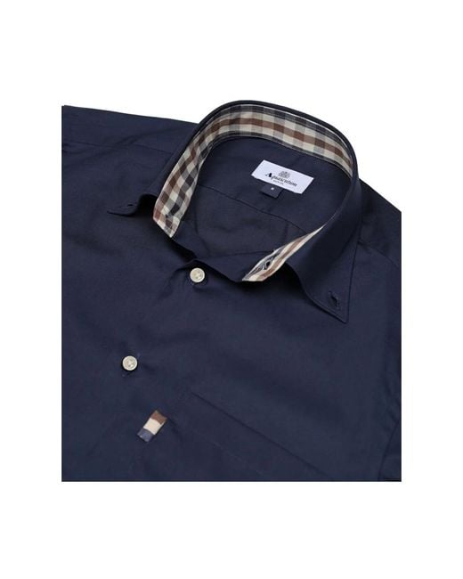 Aquascutum Blue Casual Shirts for men