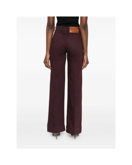 Victoria Beckham Purple Wide Jeans