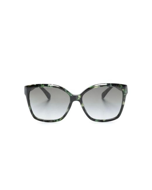 Michael Kors Metallic Stylische sonnenbrille mit zubehör