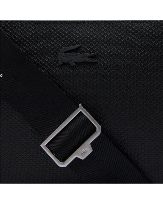 Lacoste Chantaco Leren Mini Satchel in het Black