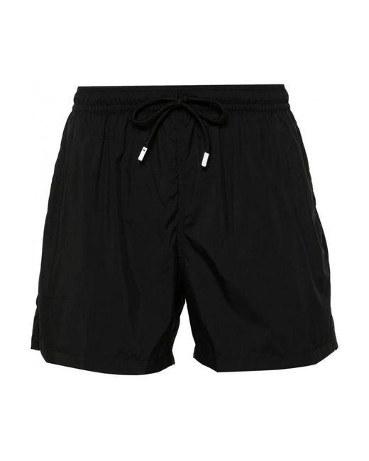 Shorts da bagno neri vita elastica di Fedeli in Black da Uomo