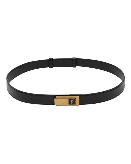 Saint Laurent Stijlvolle Riem Voor Mannen En Vrouwen in het Black