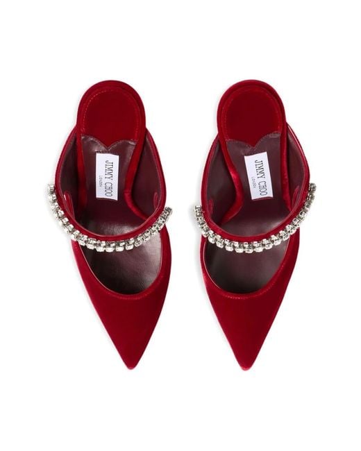 Jimmy Choo Red Heeled Mules