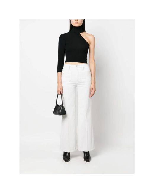 Mother White Flared Jeans