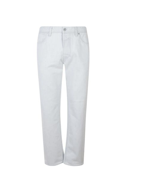Stone Island White Straight Fit Jeans for men
