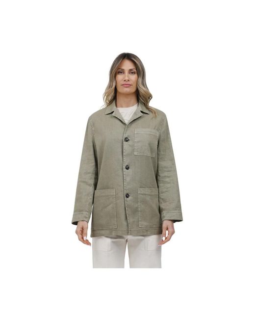 Circolo 1901 Jassen ,Groen ,Katoen Safari Jacket in het Gray