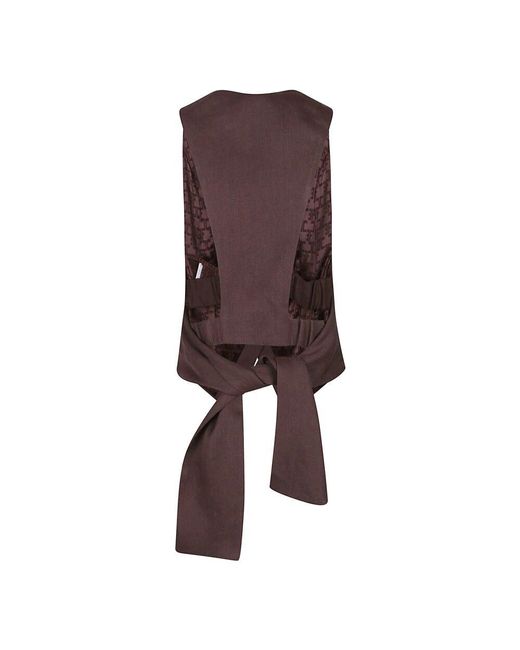 Elisabetta Franchi Brown Vests