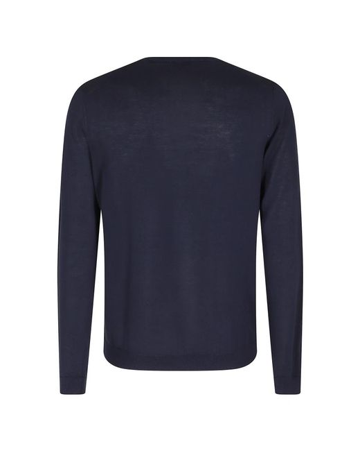 Roberto Collina Girocollo Ml in het Blue voor heren