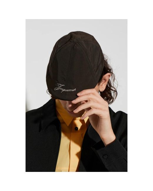 Jacquemus Flatcap Mit Gesticktem Logo in Black für Herren