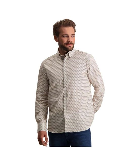 State Of Art Casual Overhemd Met Stijlvolle Print in het Gray voor heren
