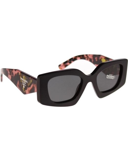 Prada Black Ikonoische sonnenbrille mit einheitlichen gläsern