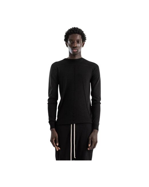 Round-Neck Knitwear Rick Owens de hombre de color Black