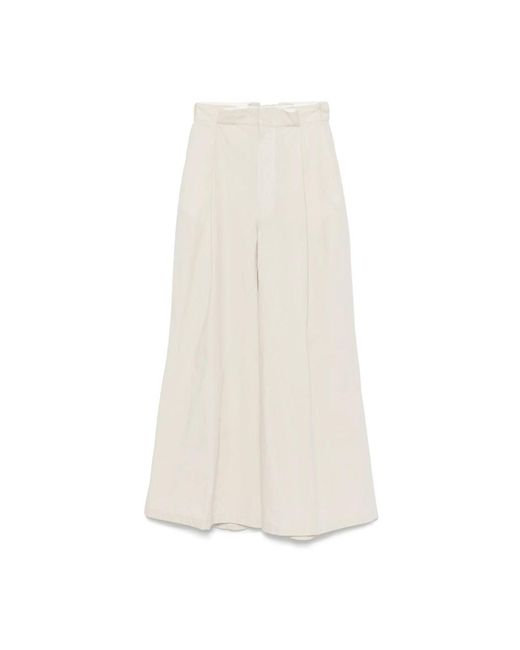 Maison Margiela White Wide Trousers