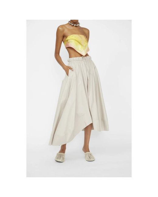 Isabelle Blanche White Midi Skirts