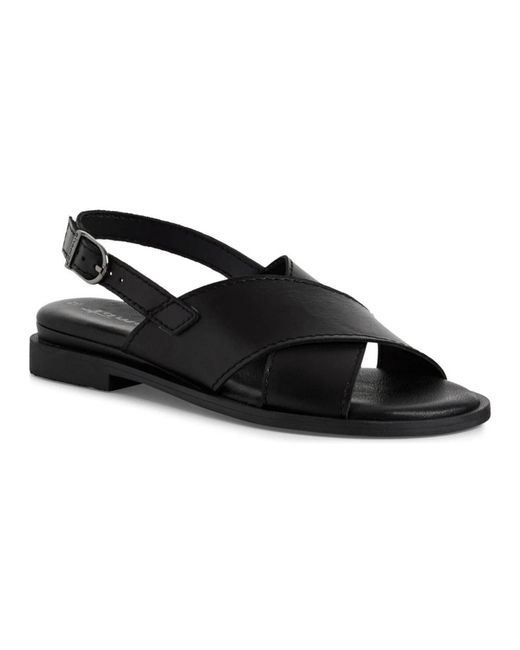 Tamaris Black Flat Sandals