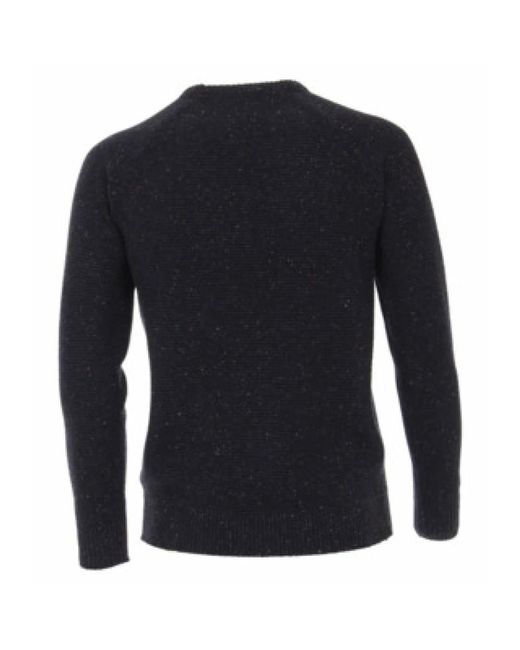 CASA MODA Blauer Herren V-Ausschnitt Pullover in Blue für Herren
