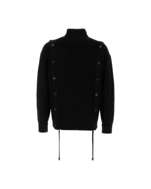 Setchu Truien & Vesten ,Zwart ,Wol Button Jumper in het Black voor heren