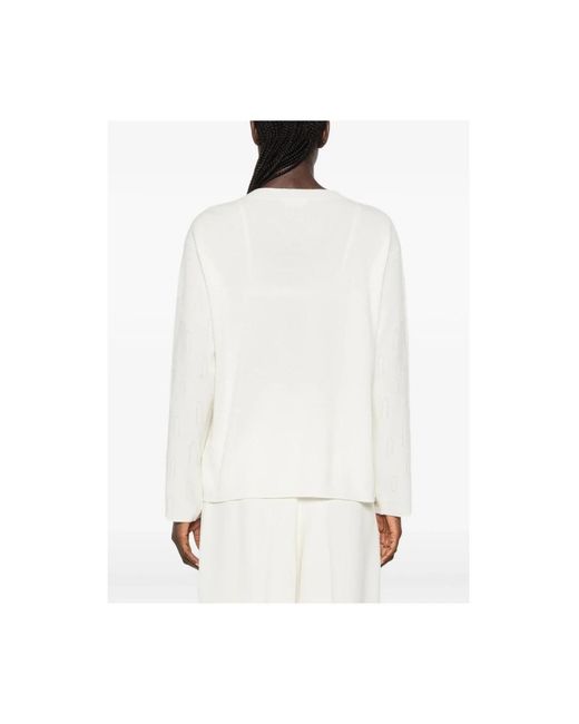 Fabiana Filippi White Round-Neck Knitwear
