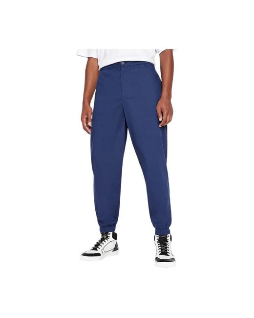 ARMANI EXCHANGE Blue Straight Trousers for men