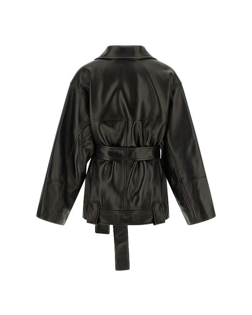 Khaite Alder Leren Jas in het Black