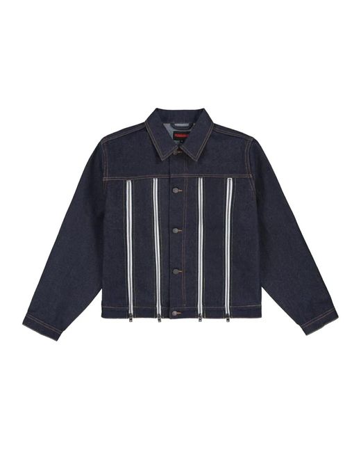 Pleasures Jassen ,Blauw ,Katoen Raw Trucker Jack in het Blue voor heren