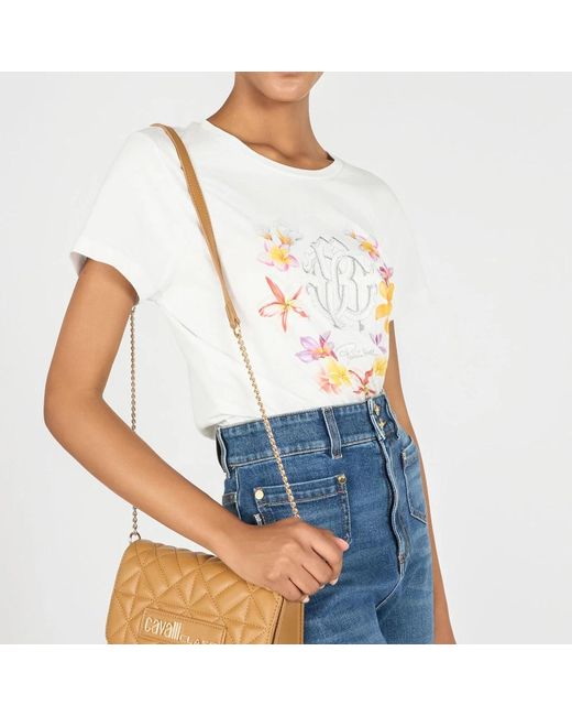 Roberto Cavalli Natural Cross Body Bags