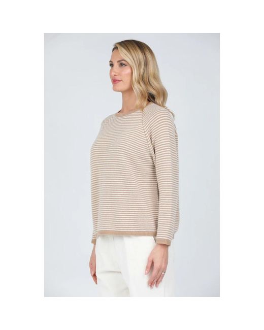 ROSSO35 Natural Round-Neck Knitwear