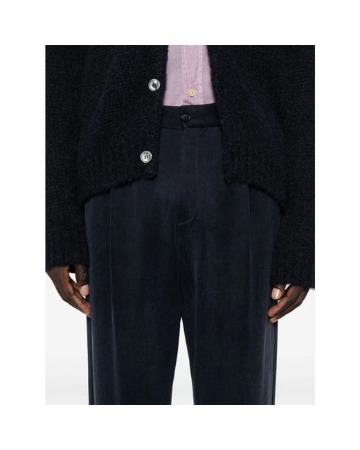 Giorgio Armani Blue Straight Trousers for men