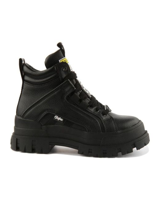 Buffalo Black Lace-Up Boots