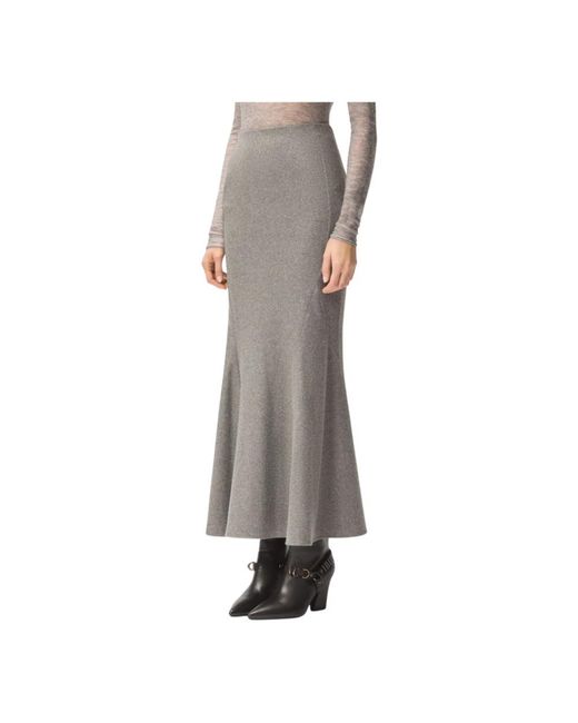 Pinko Gray Maxi Skirts