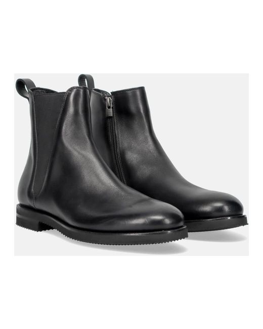 Fabi Schoenen ,Zwart ,Leer Chelsea Boots in het Black voor heren