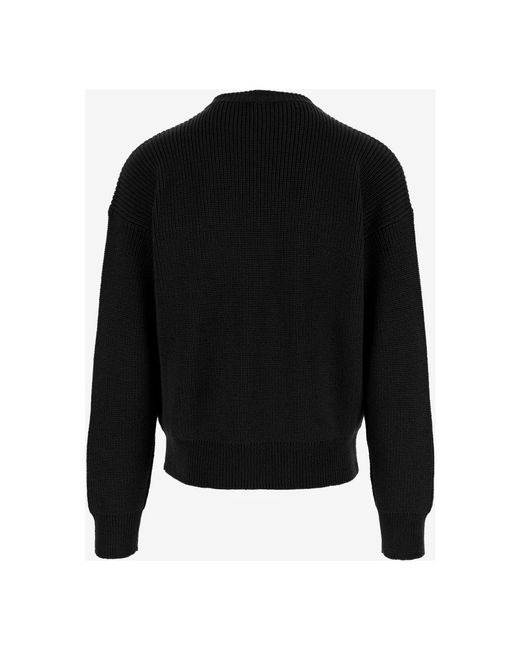 Giorgio Armani Black Round-Neck Knitwear for men