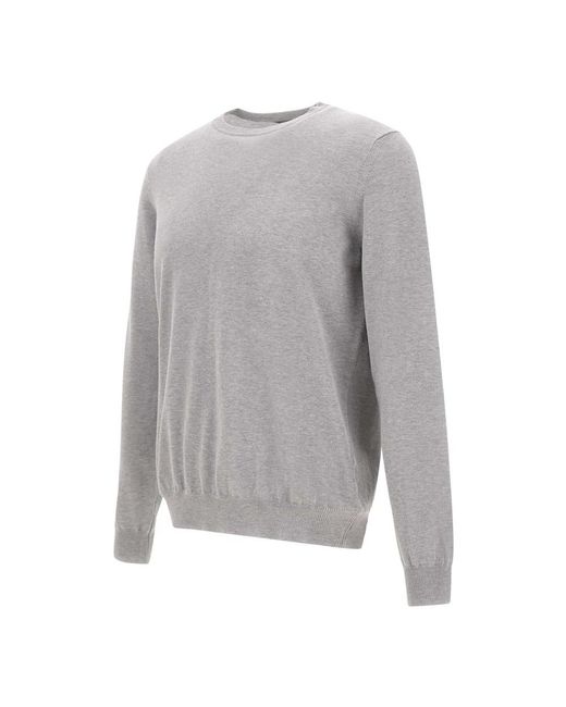 Kangra Gray Round-Neck Knitwear for men
