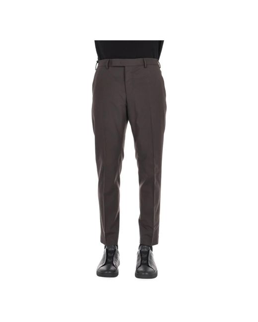 PT Torino Gray Suit Trousers for men