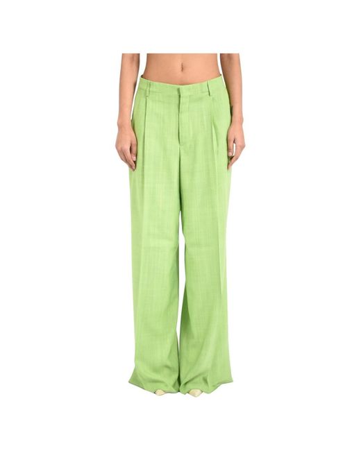 Tagliatore Green Wide Trousers