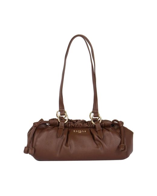 Gaelle Paris Brown Shoulder Bags