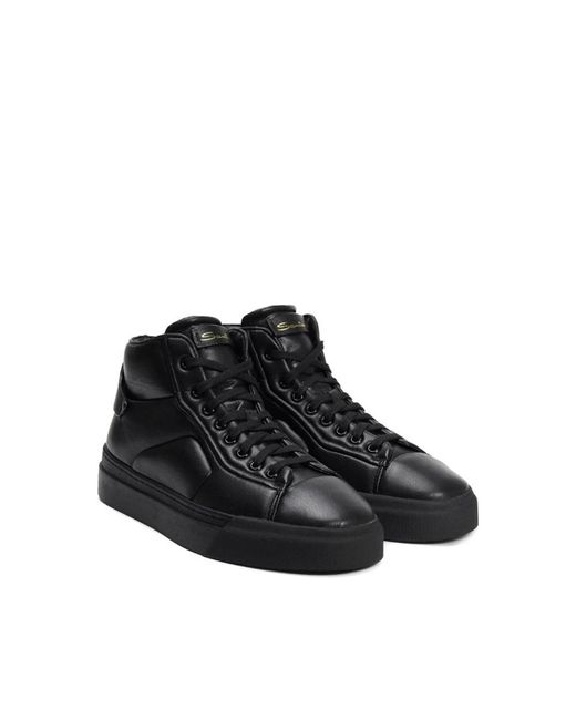 Santoni Black Sneakers