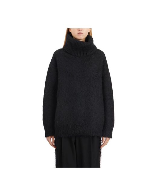 Junya Watanabe Black Woll rollkragenpullover