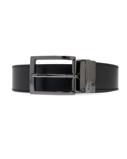 Emporio Armani Doppelseitiger Gürtel in Black für Herren