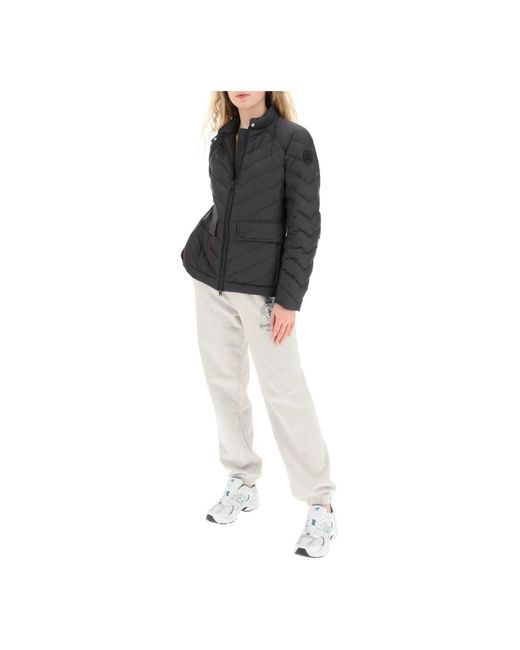 Woolrich Jassen ,Zwart ,Chevron Quilting Lichtgewicht Donsjack in het Black