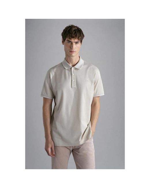 Paul & Shark Baumwoll-polo-shirt klassischer stil in Gray für Herren