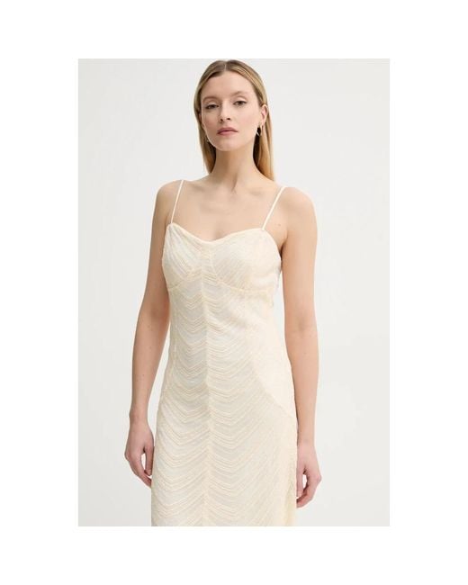 Gestuz Kleedjes ,Polyester Glira Jurk in het White